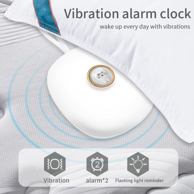 Vibrerende vækkeur med snooze-funktion Hvid