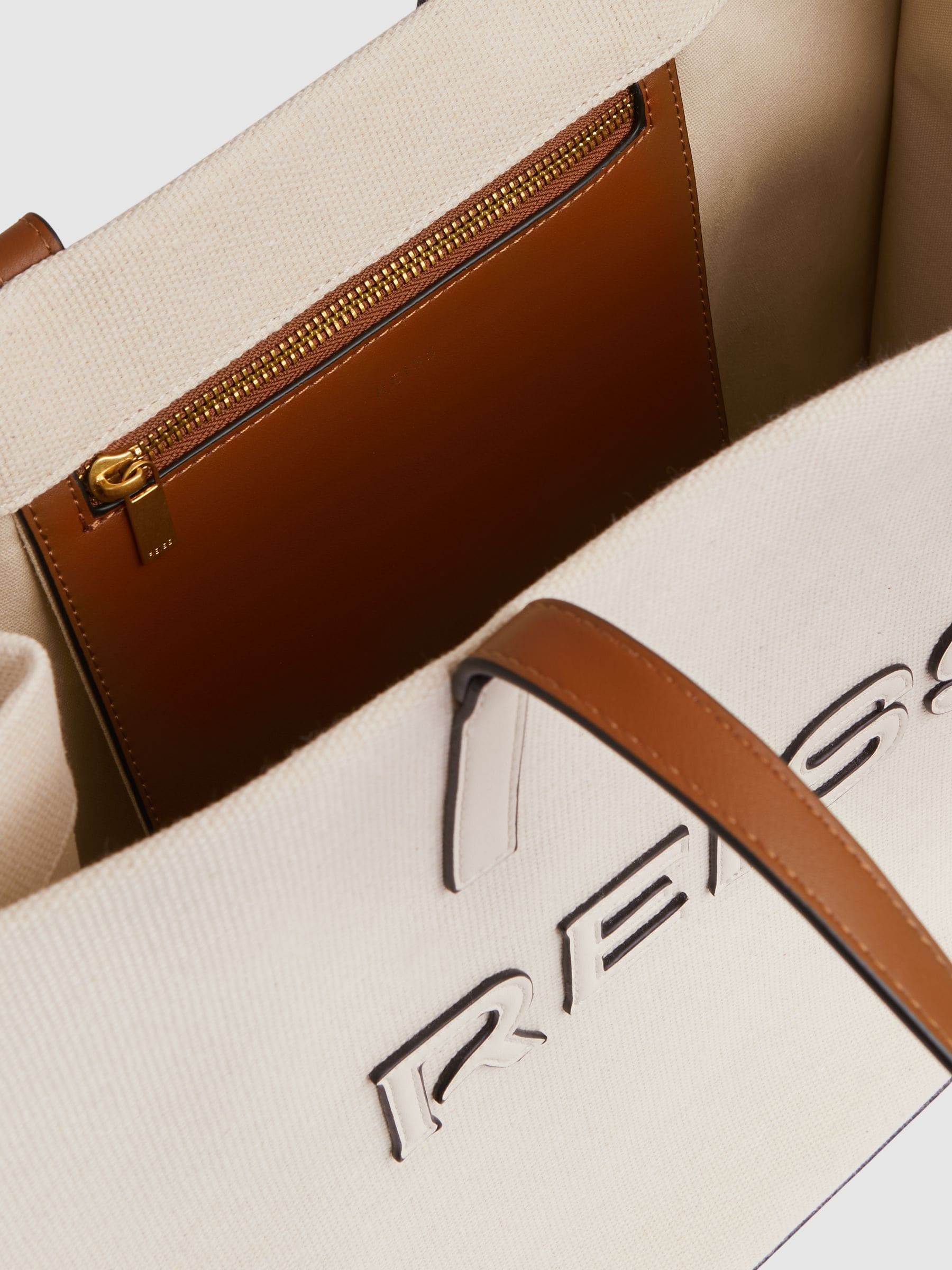 Natuurlijk - Reiss Lola Canvas Logo Tote