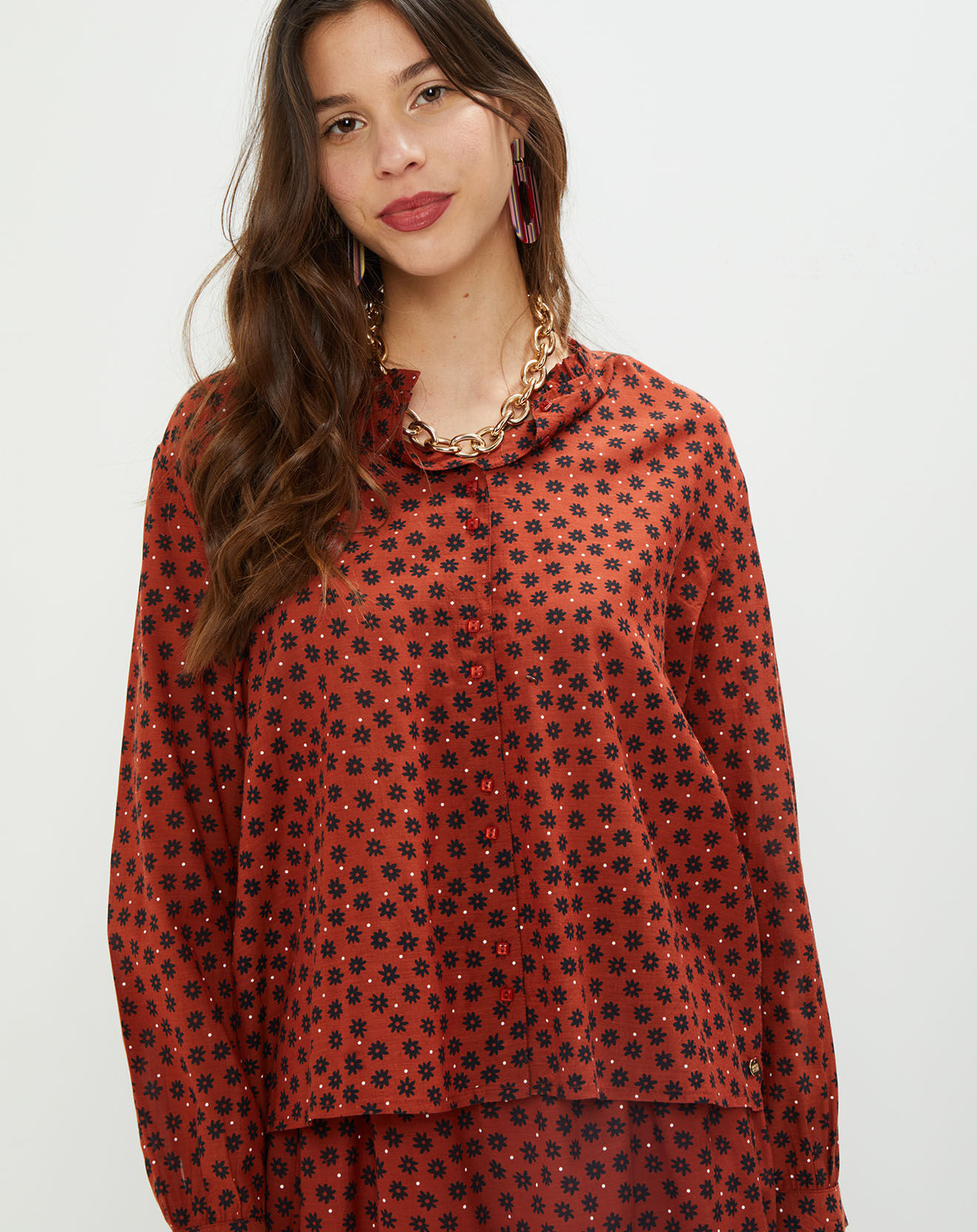 Harris Wilson Chemise Maia imprimée cerise