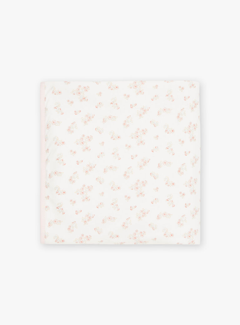 Couverture de naissance écrue en fourrure synthétique