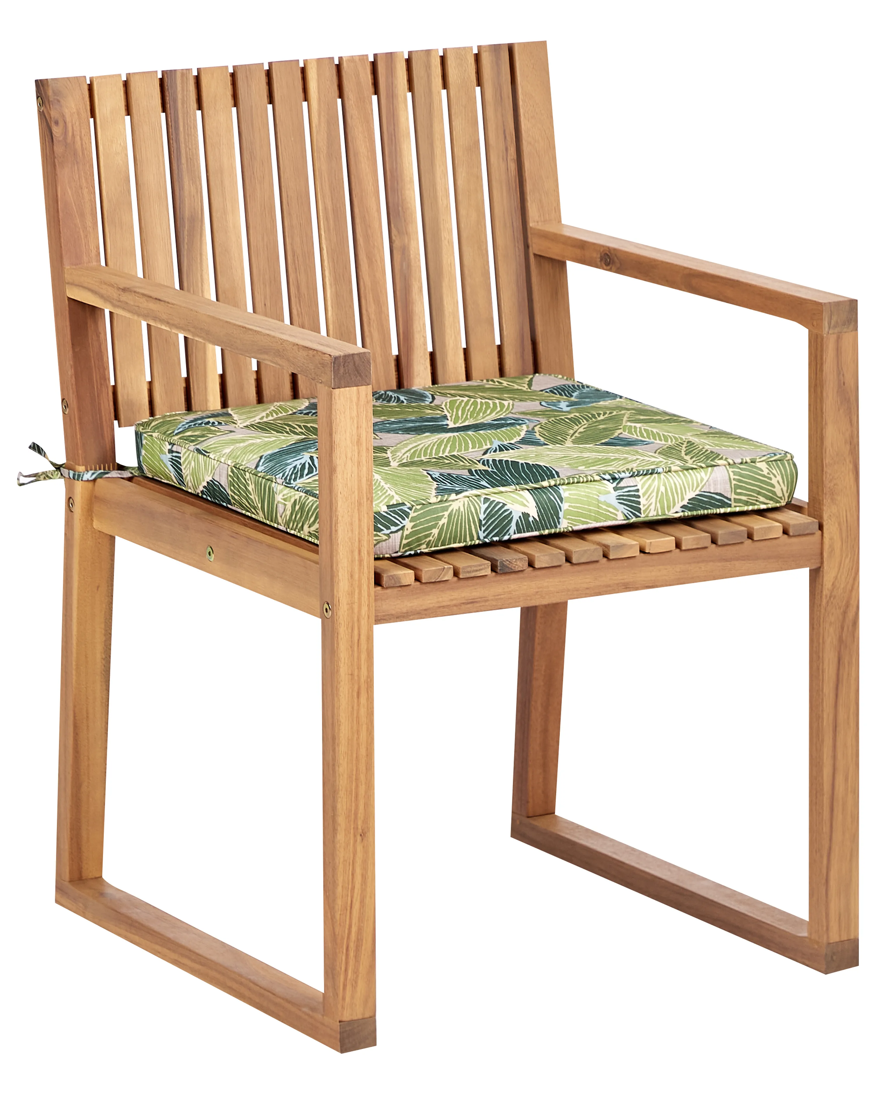 Set van 8 stoelen met zitkussen SASSARI II Gecertificeerd acaciahout Groen