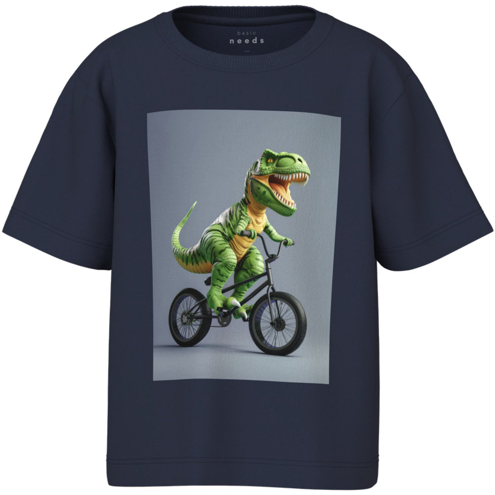 Køb Name It Navy Blazer Dino Bike Nmmvoto Ss Nreg Top