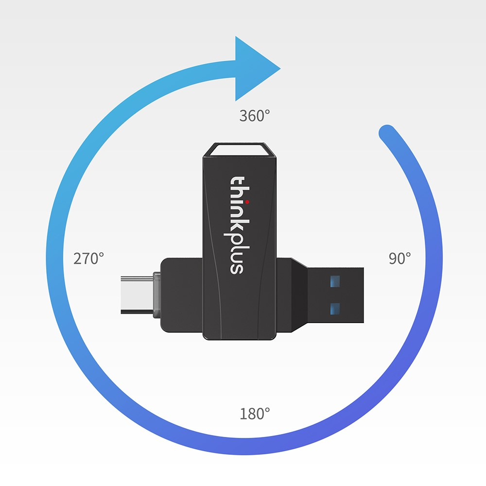 (128GB) Thinkplus USB C / USB 3.1 Speicher Stick Flash Drive (100MB/s) - Grau