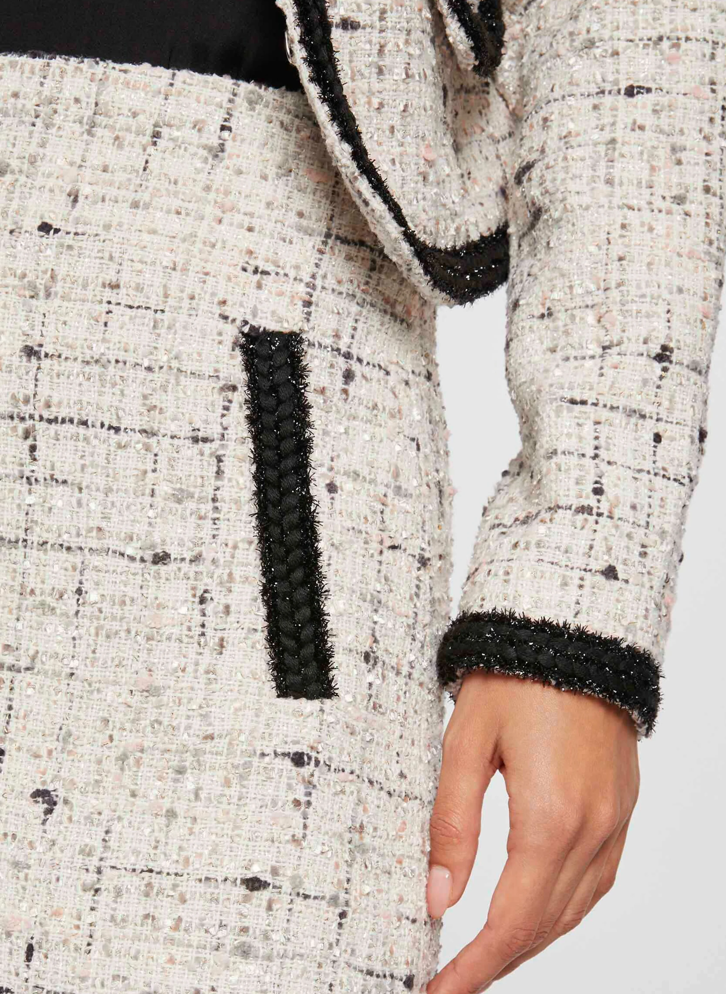 JRODY - Jupe droite en tweed | Beige