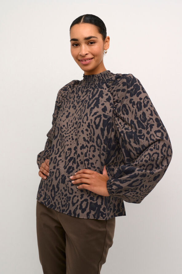 Kaffe KAjemma Blouse Major brown/black leopard