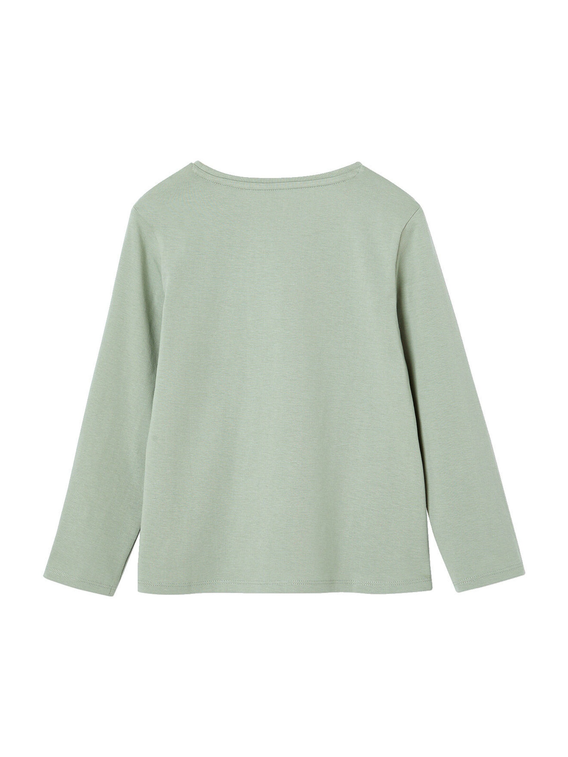 Vertbaudet Mädchen Shirt mit Messageprint BASIC graugrün