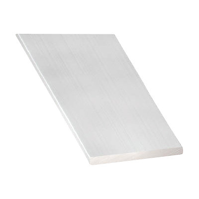 Plat aluminium anodisé coloris inox 50 x 3 mm, 2 m