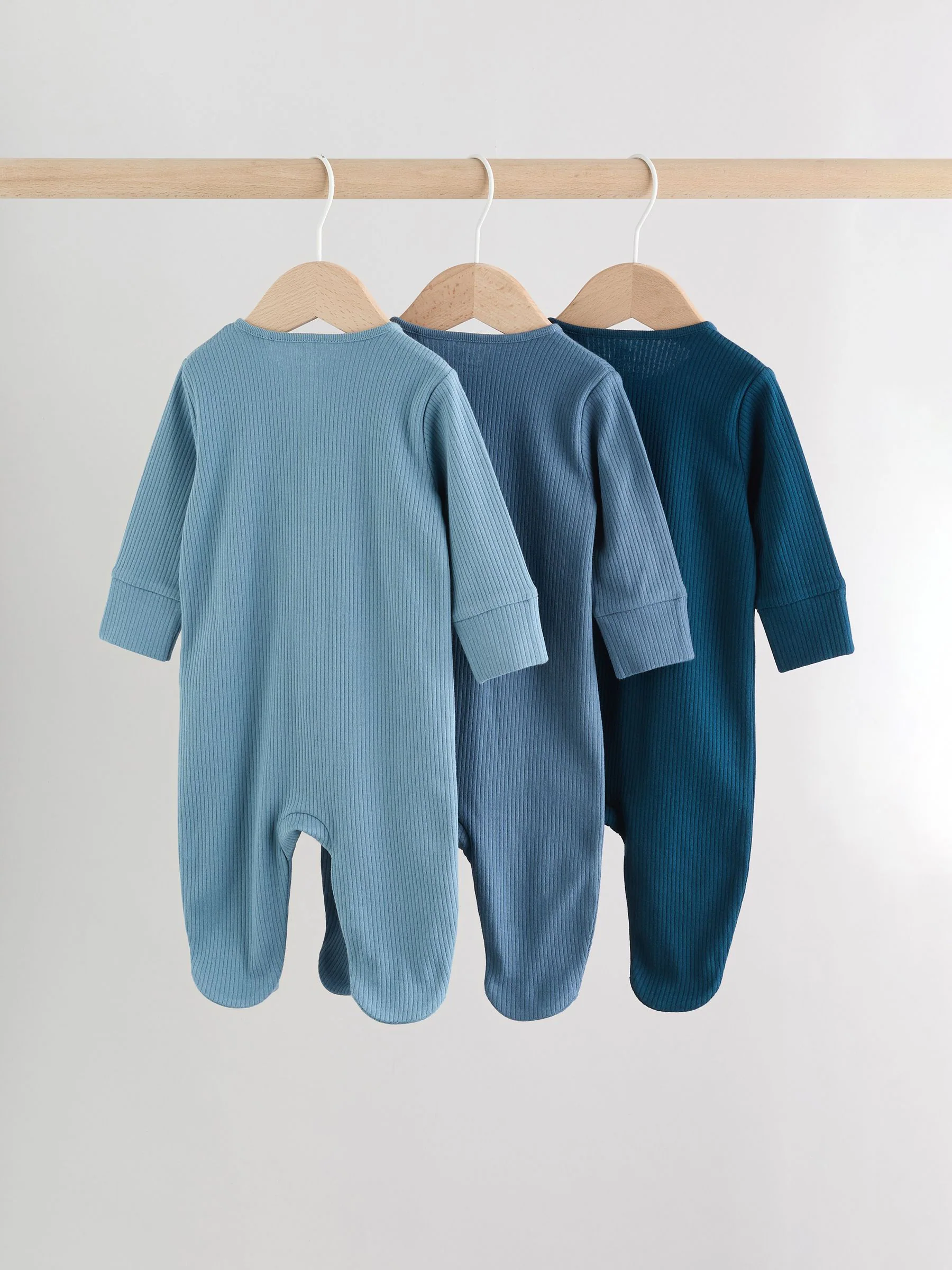 Blauw - Babypyjama's met tweewegrits (0-2jr)