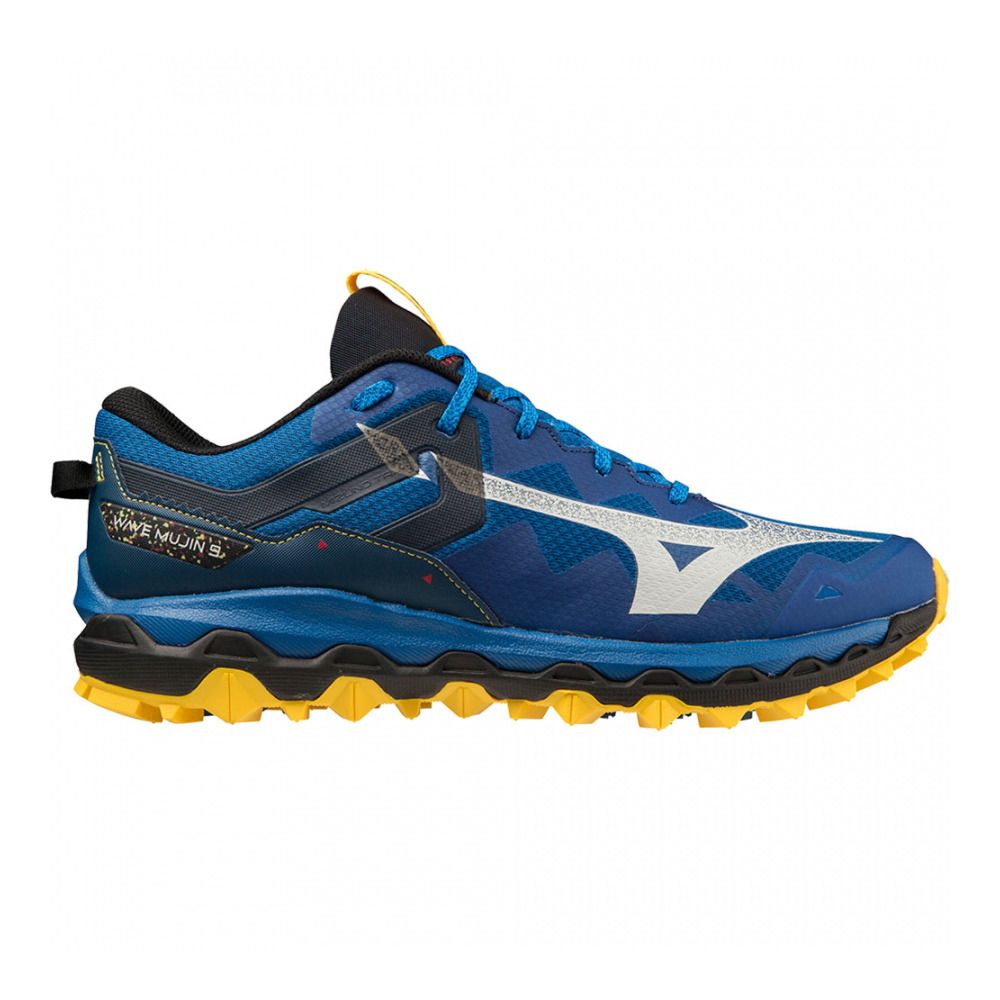 Mizuno WAVE MUJIN 9 - Chaussures trail Homme snorkel blue/blueopal/solarpower