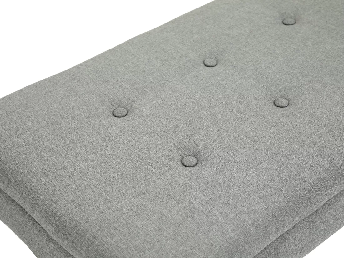 Banquette - Tissu & Bois - Gris - Namaro