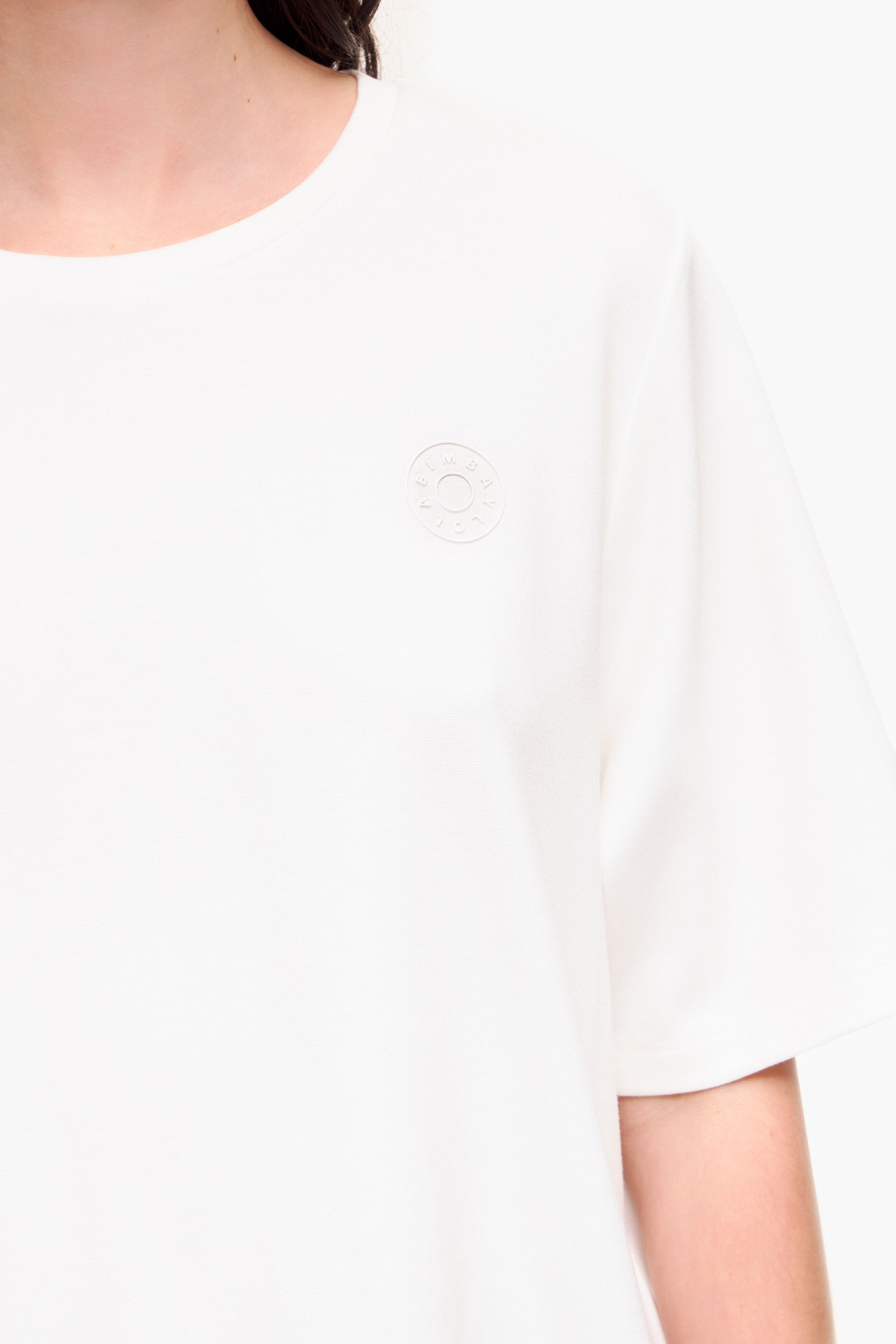 Top cropped de tricô Roma cor marfim