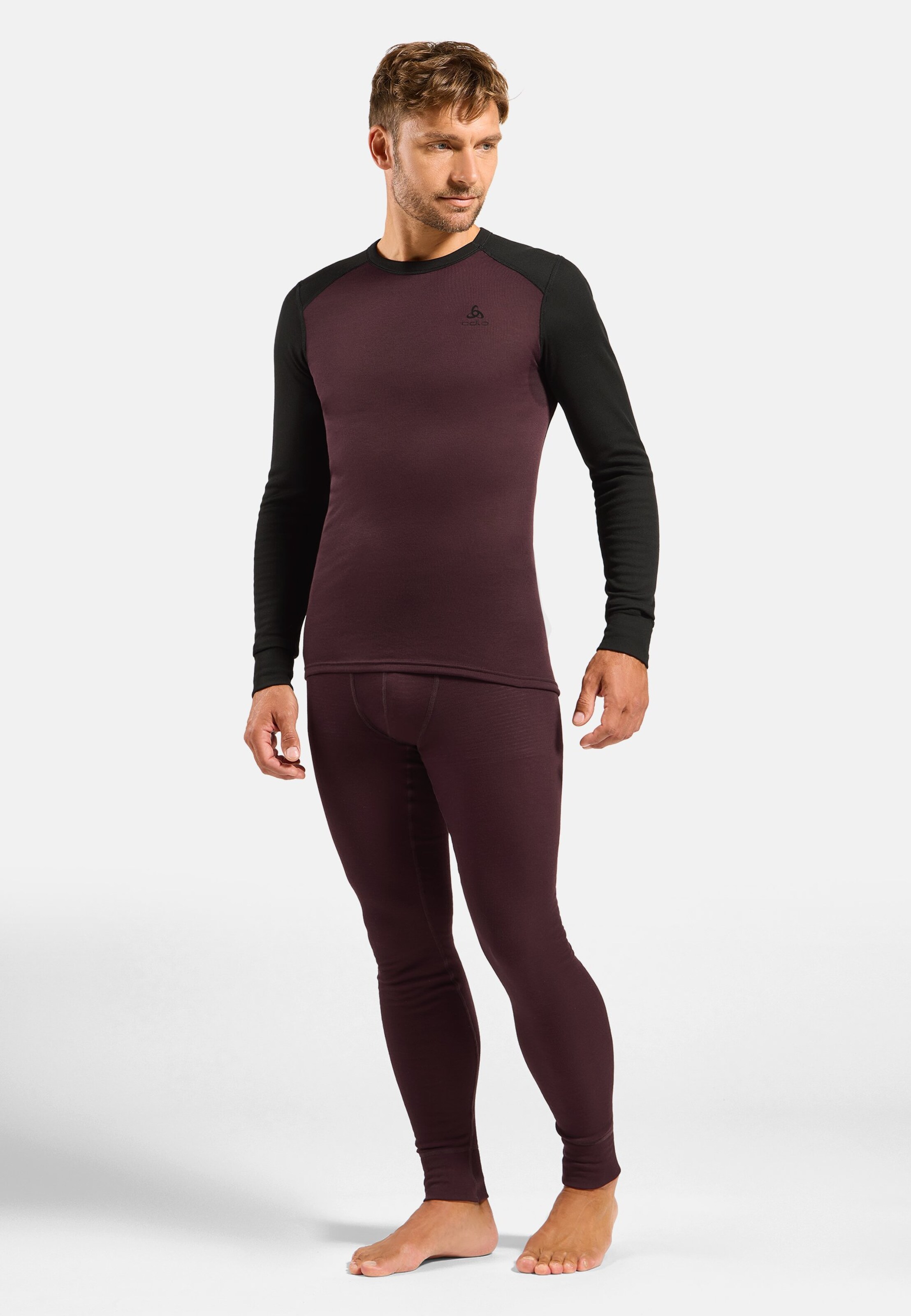 Active Warm Base layer Set in fudge - black