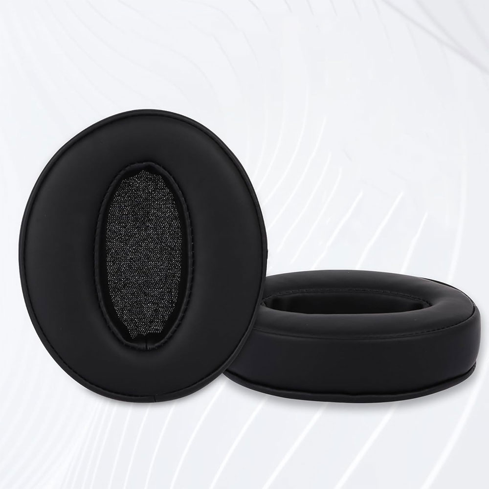 (2er Set) Sennheiser HD4.50BT / HD4.50 / HD4.50BTNC / HD 458BT / HD450 Kopfhörer Leder Ersatz Ohr Polster Kissen - Schwarz