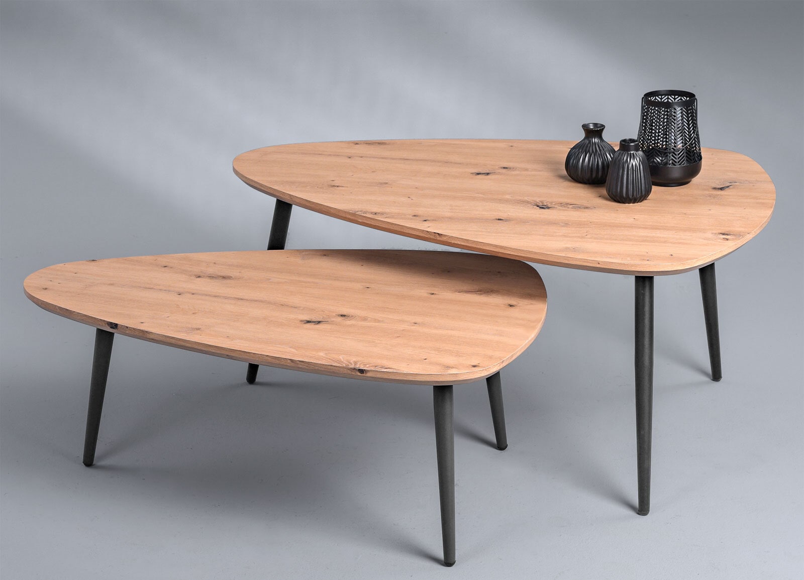 Couchtisch-Set Luka Metall Artisaneiche
