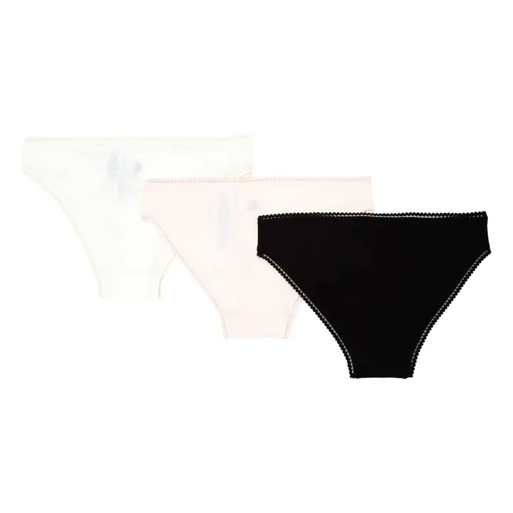 Petit Bateau Lot 3 Culottes Coton Stretch - Collection Femme  | Blanc