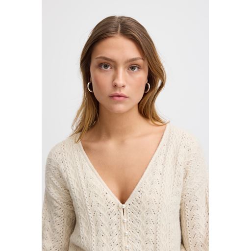Ichi Liyanna Cardigan, Almond Milk, S