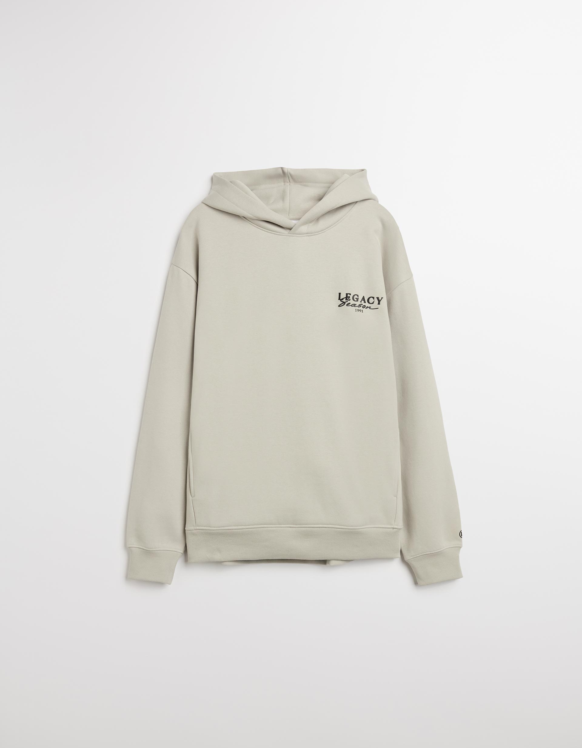 Sweatshirt Felpa com Capuz, Homem, Bege Claro