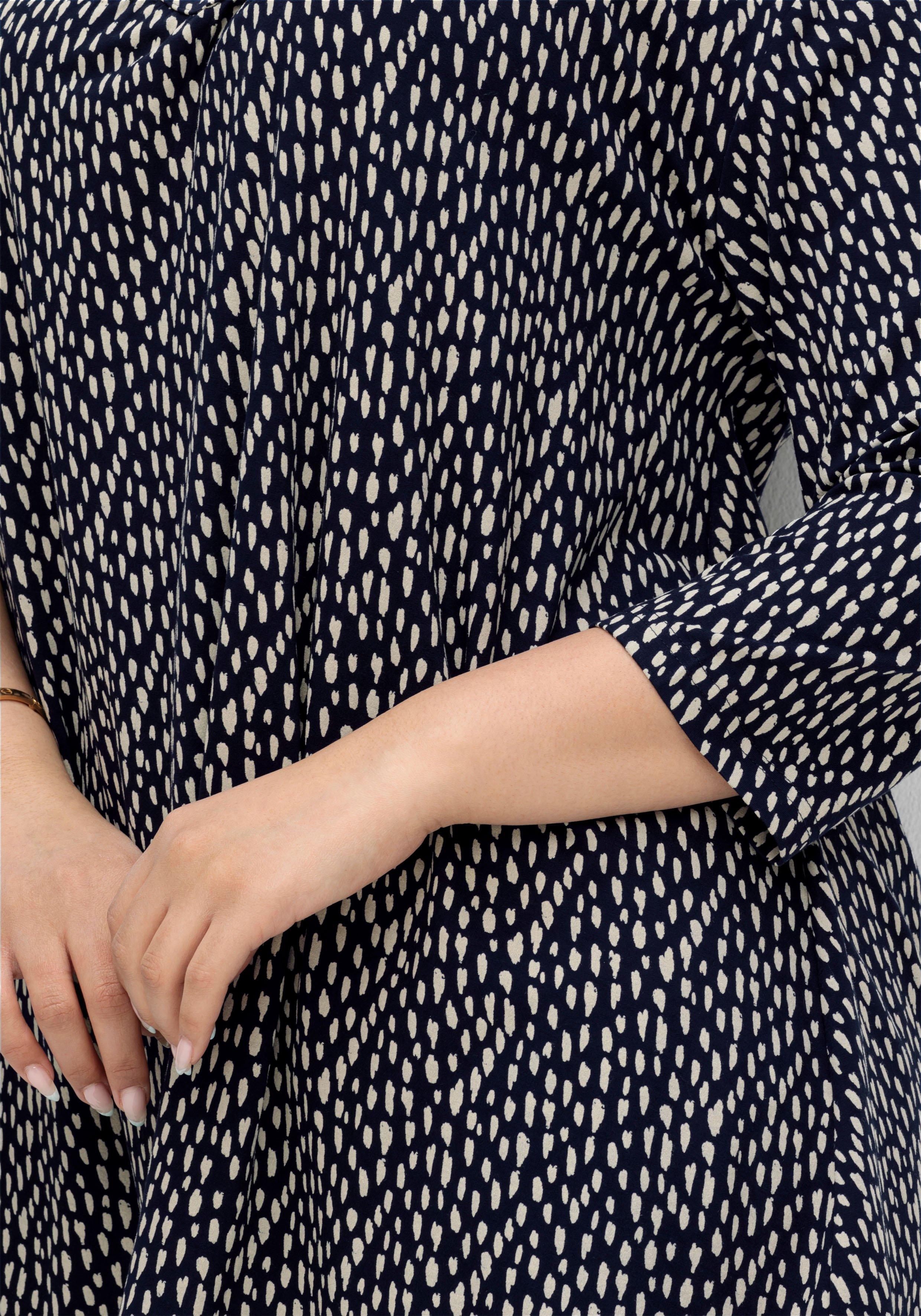 3/4-Arm-Shirt in Petite Passform, in weiter A-Linie