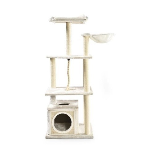 Árvore para gatos branca Cstore com nicho