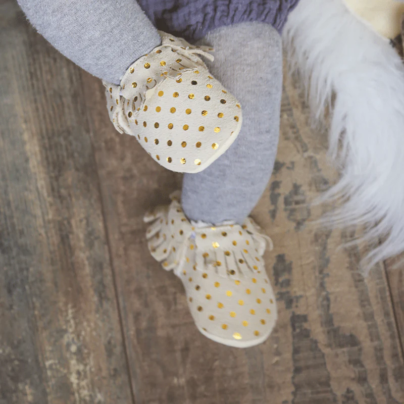 Beige à pois