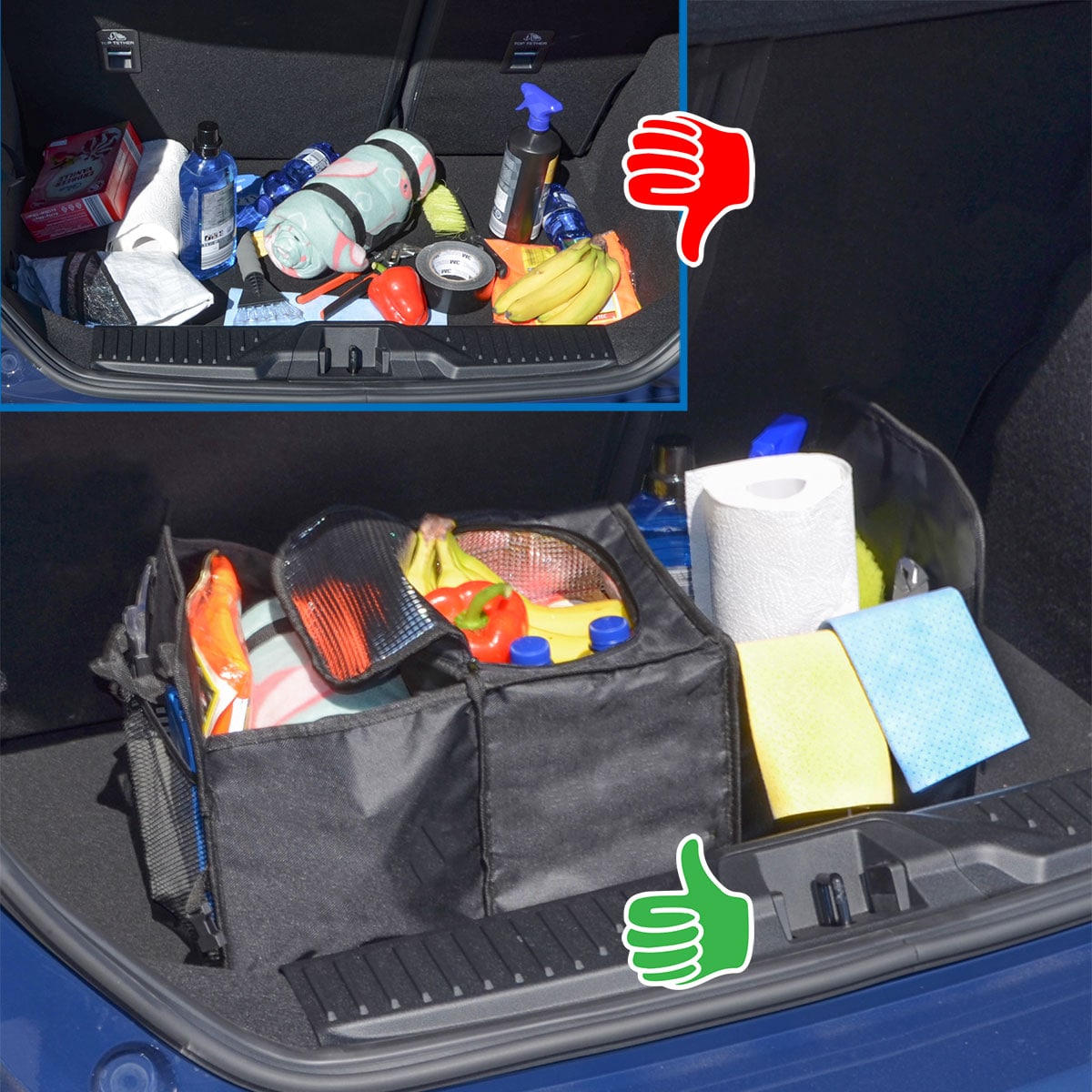 Kofferraumtasche Kühlfach 60x32x29 cm Auto Organizer Kühl-Tasche Faltbare Box
