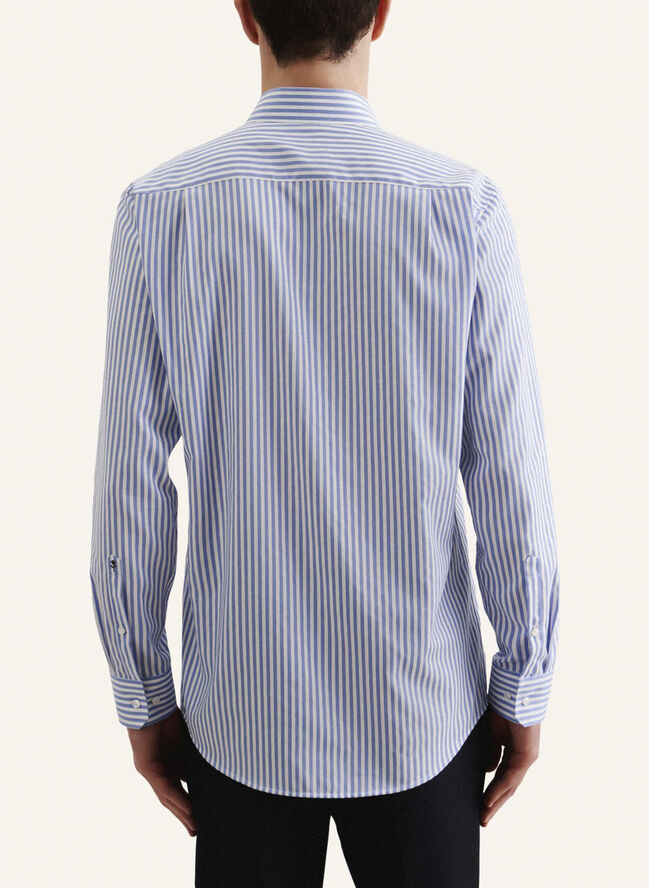 Seidensticker Business Shirt Regular Long sleeve Kent-Collar Stripes Blue