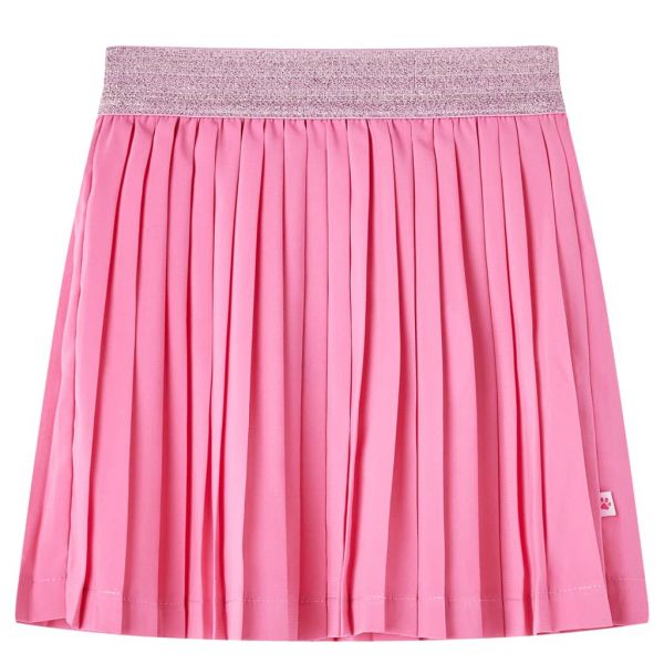 vidaXL Saia Plissada para Criança Rosa 140 - 14686