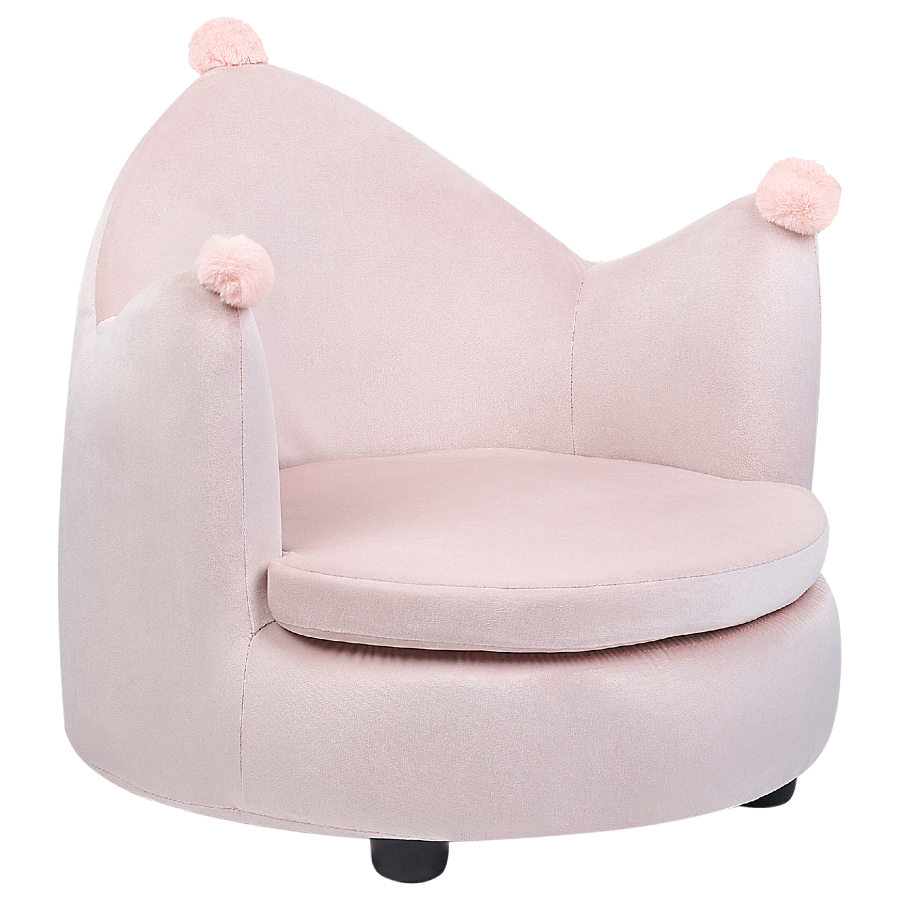 Beliani - VEGA - Kinderstoel - Roze - Fluweel