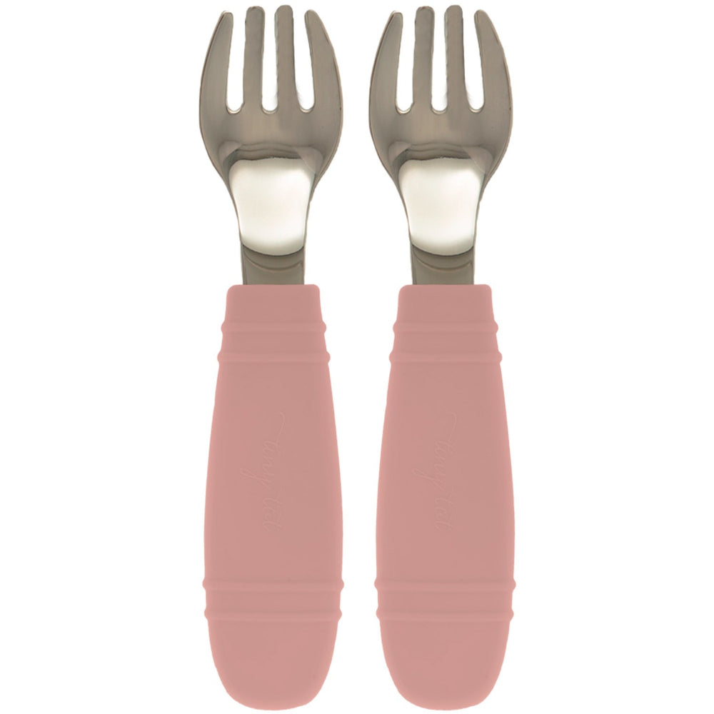 Køb Tiny Tot Silikone Gaffel 2 stk. Rosa