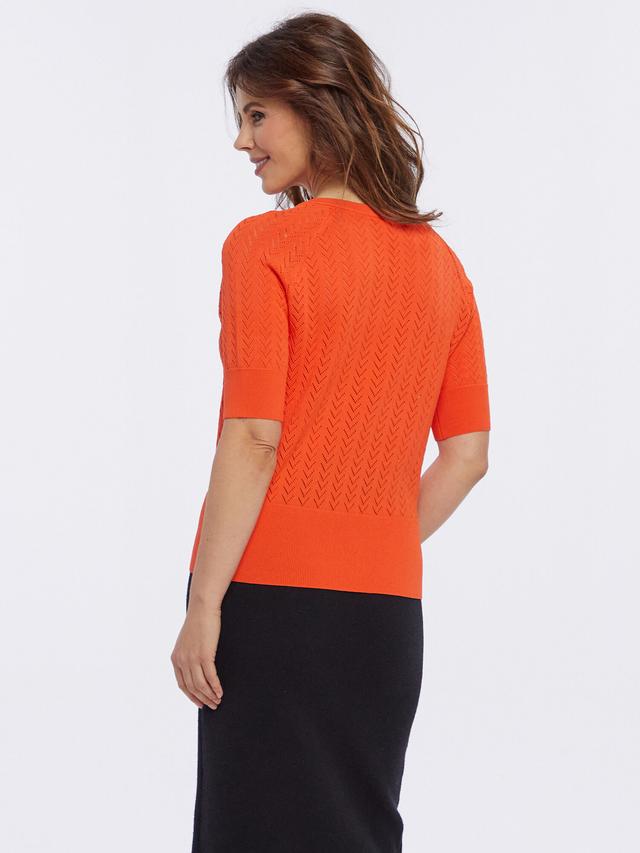 Pulli Ajour mit Knopfleiste