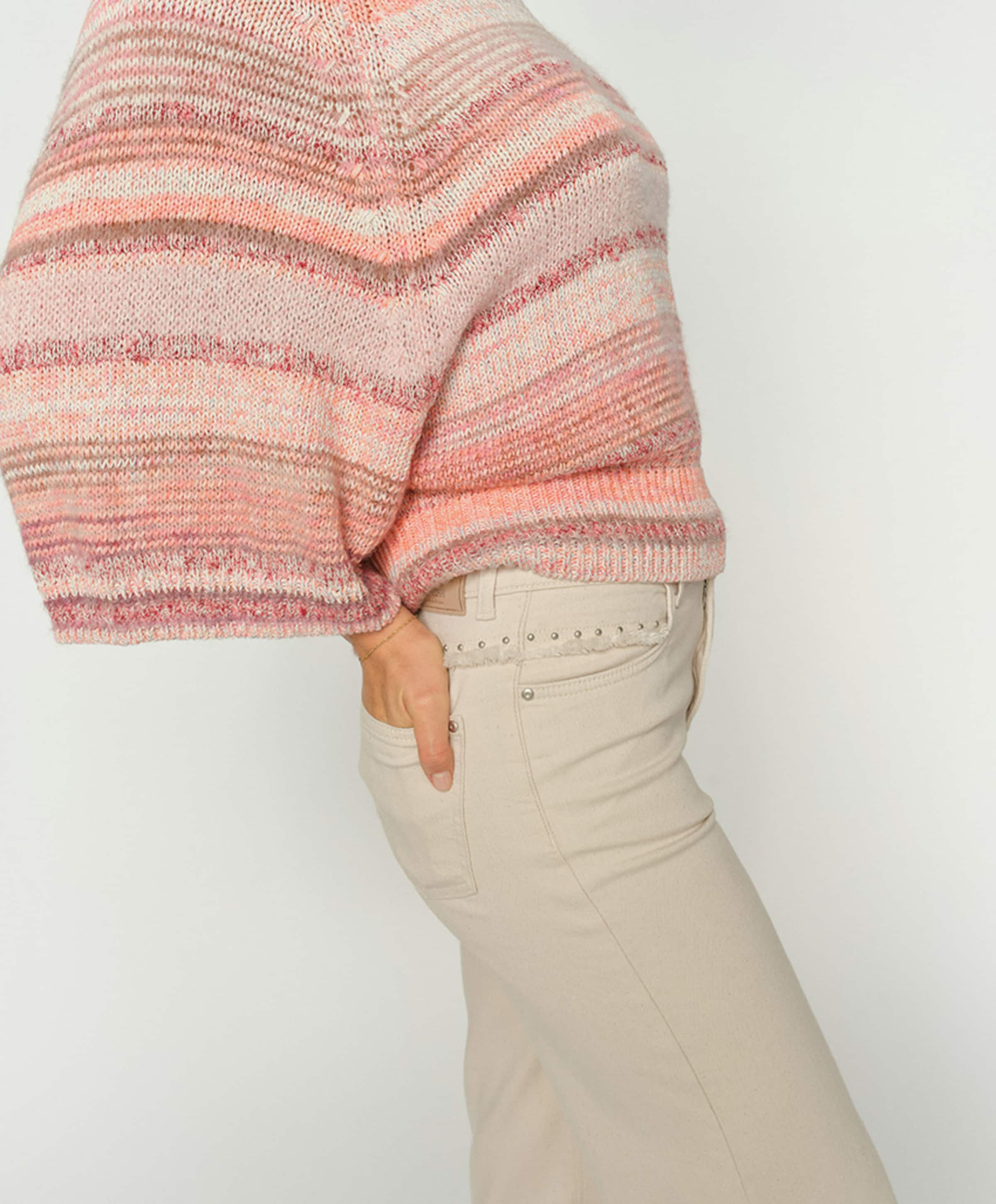 Mos Mosh MMColette Fringe dames jeans beige