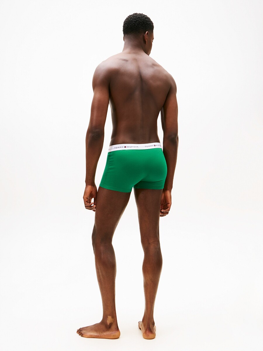 TOMMY HILFIGER<br>Conjunto de 5 cuecas boxer essenciais em algodão com a assinatura da marca.
