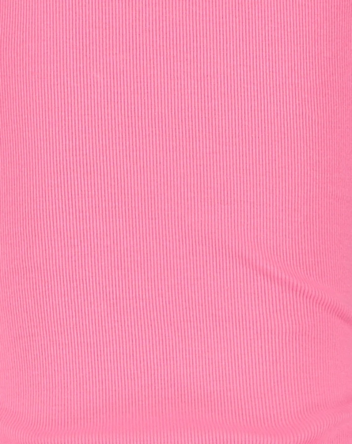 Top TNSL mit Rollkragen in neonpink