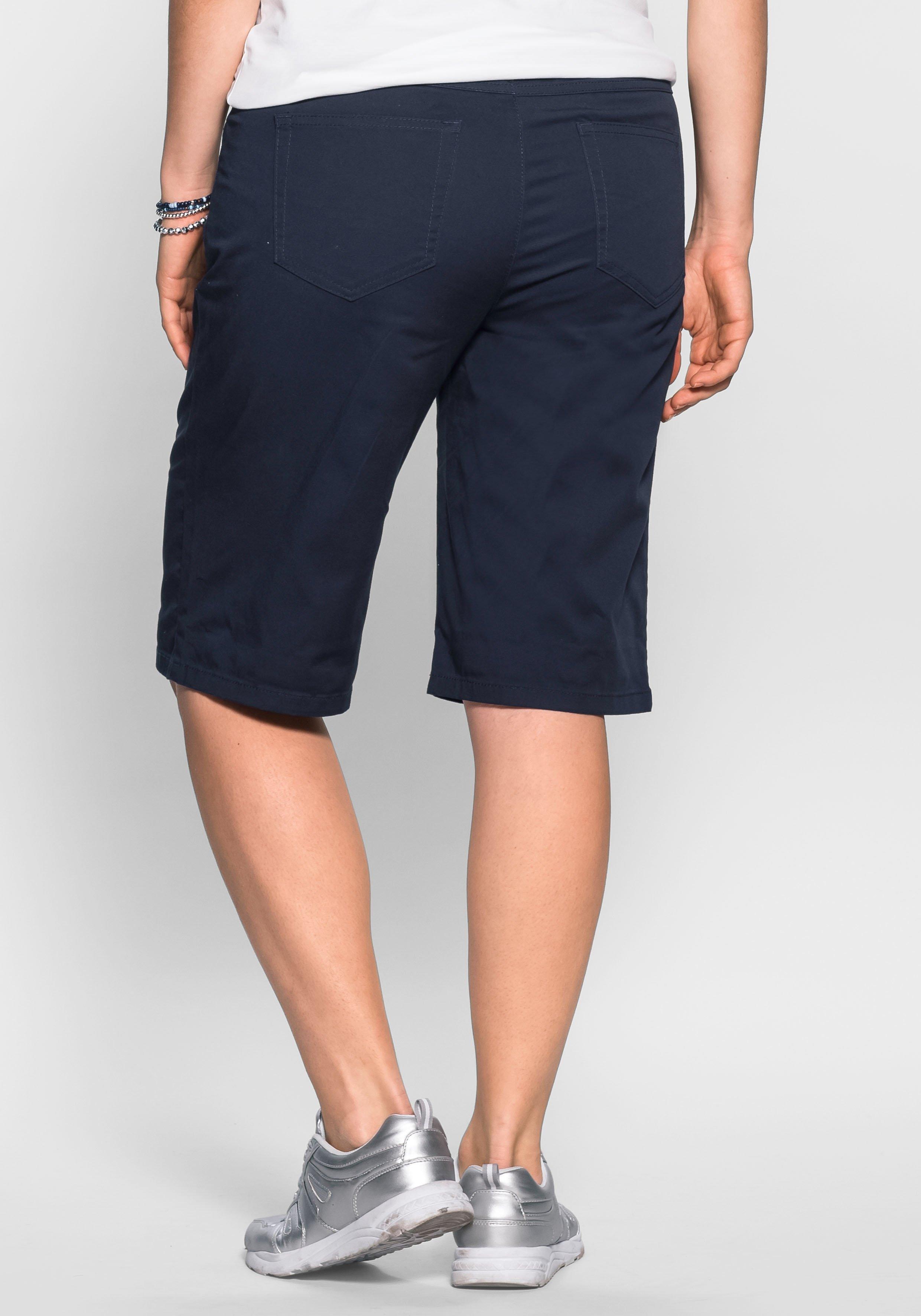 Bermudas in 5-Pocket-Form, aus Baumwoll-Twill