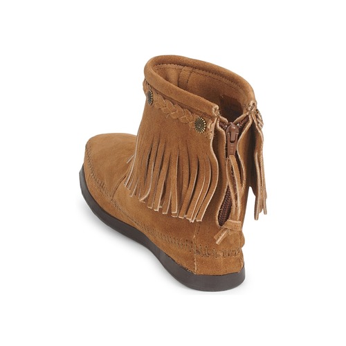 Minnetonka - HI TOP BACK ZIP BOOT - Taupe