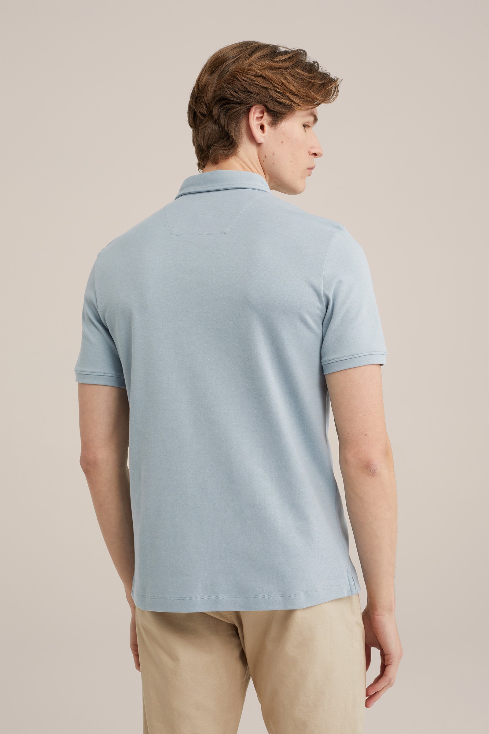 ultra soft polo WE Fashion Lichtblauw