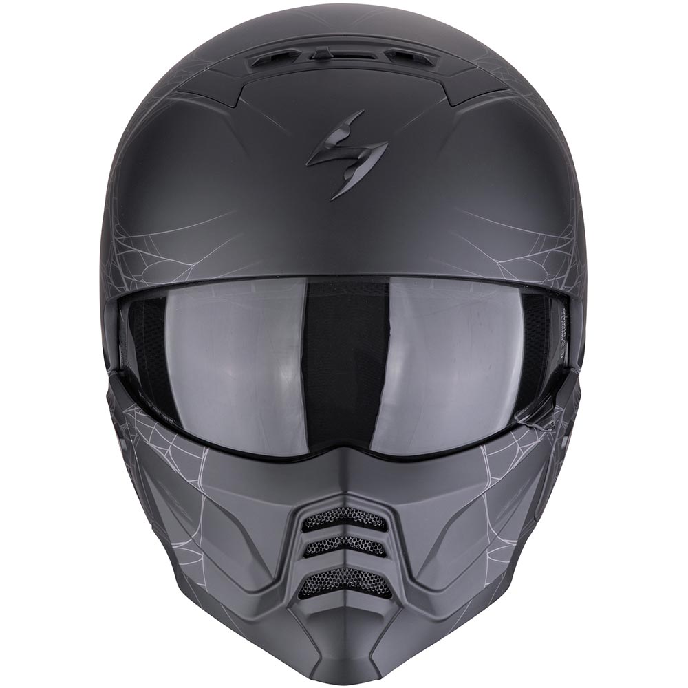 Scorpion - Casque Exo-Combat II Spiderweb Noir Mat / Argent