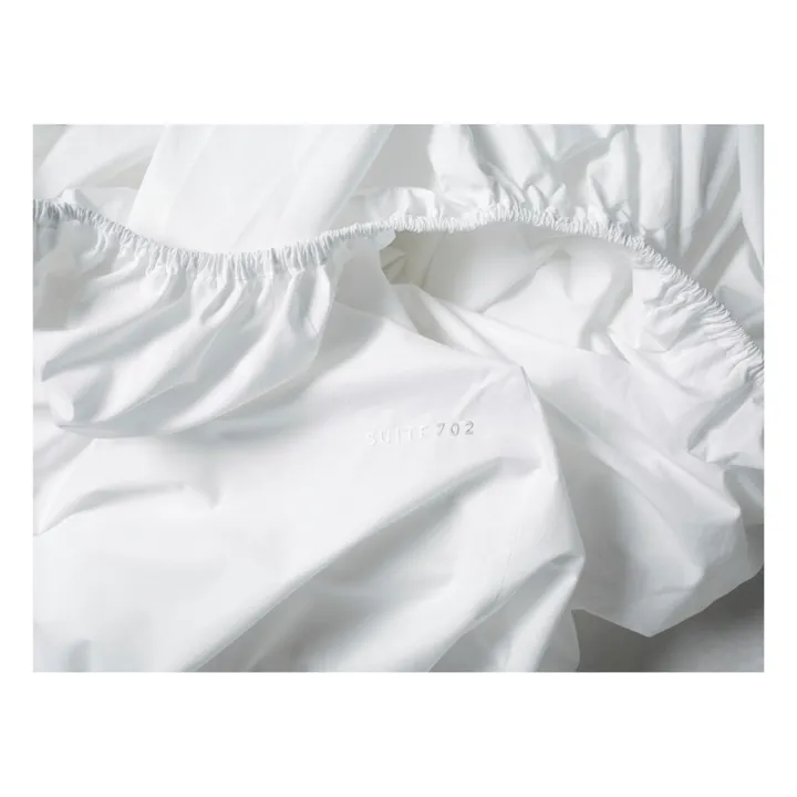 Suite 702 Drap-housse en percale organique | Blanc