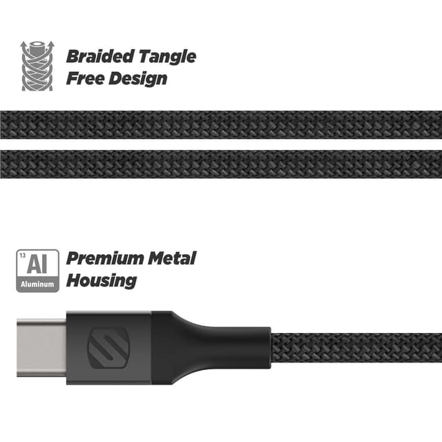 Strikeline Braided Ladekabel m/USB-C Til USB-C