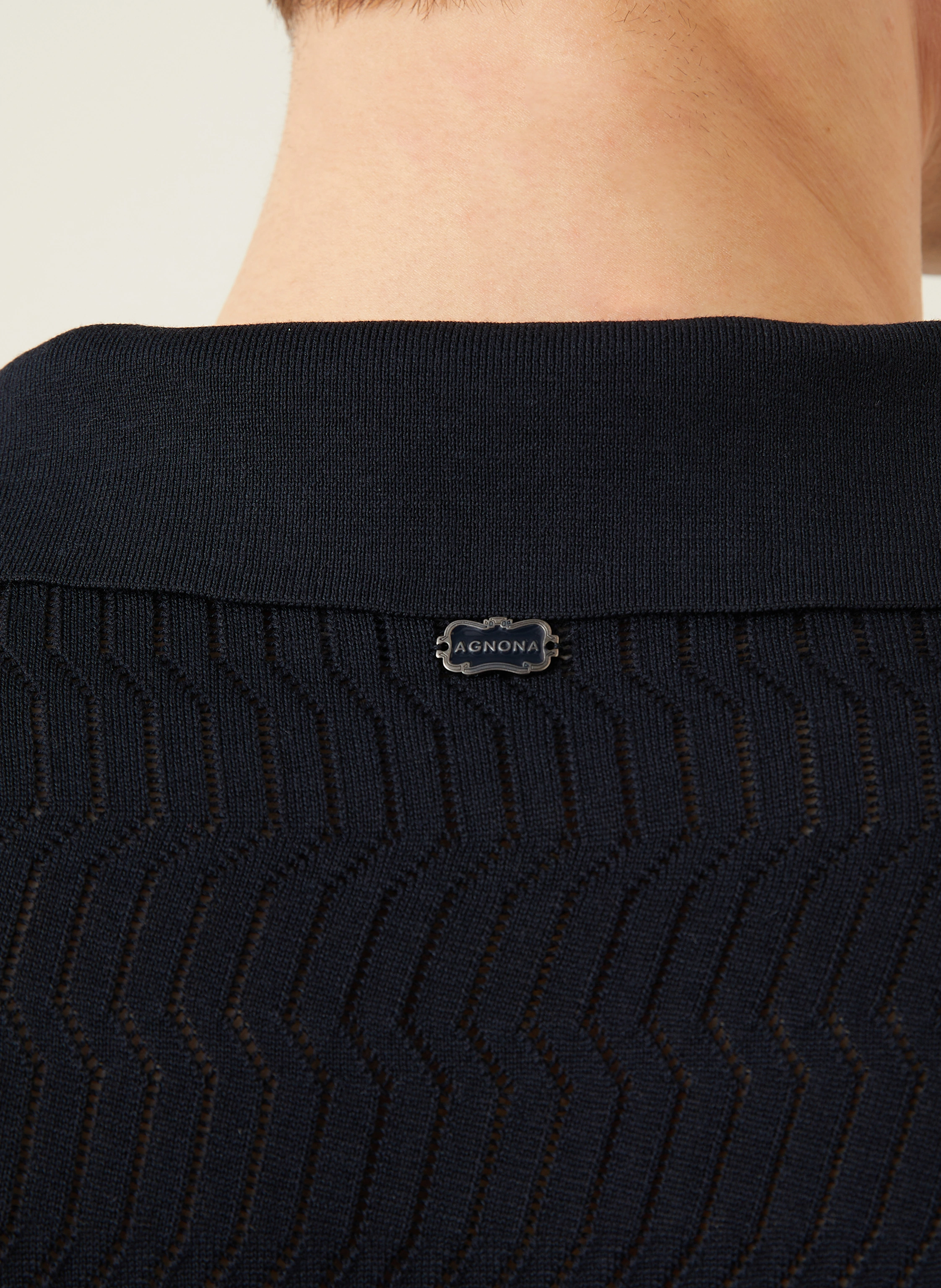AGNONA Strick-Poloshirt mit Seide