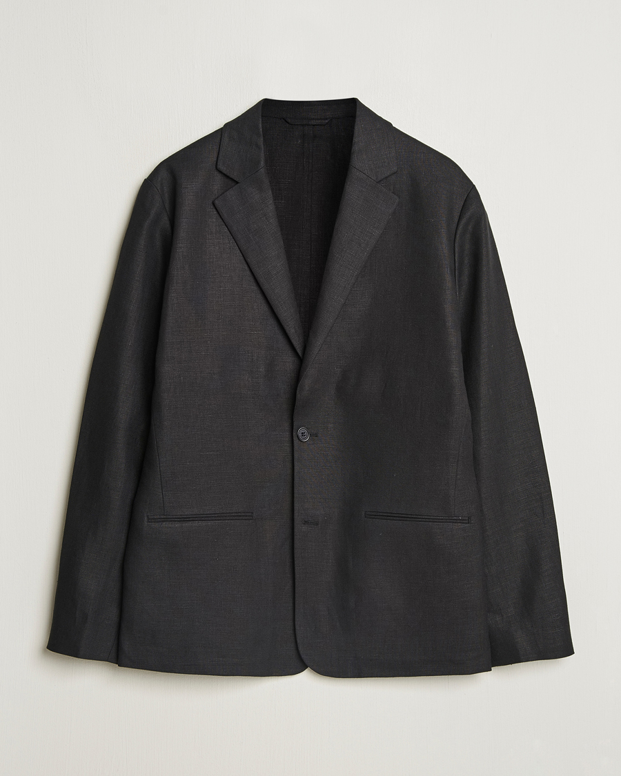 NN07 Timo Linen Blazer Black