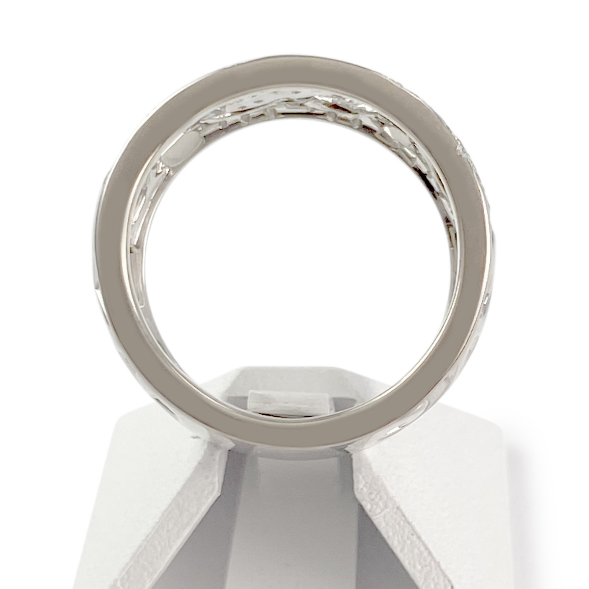Bague d'occasion or 750 blanc diamant