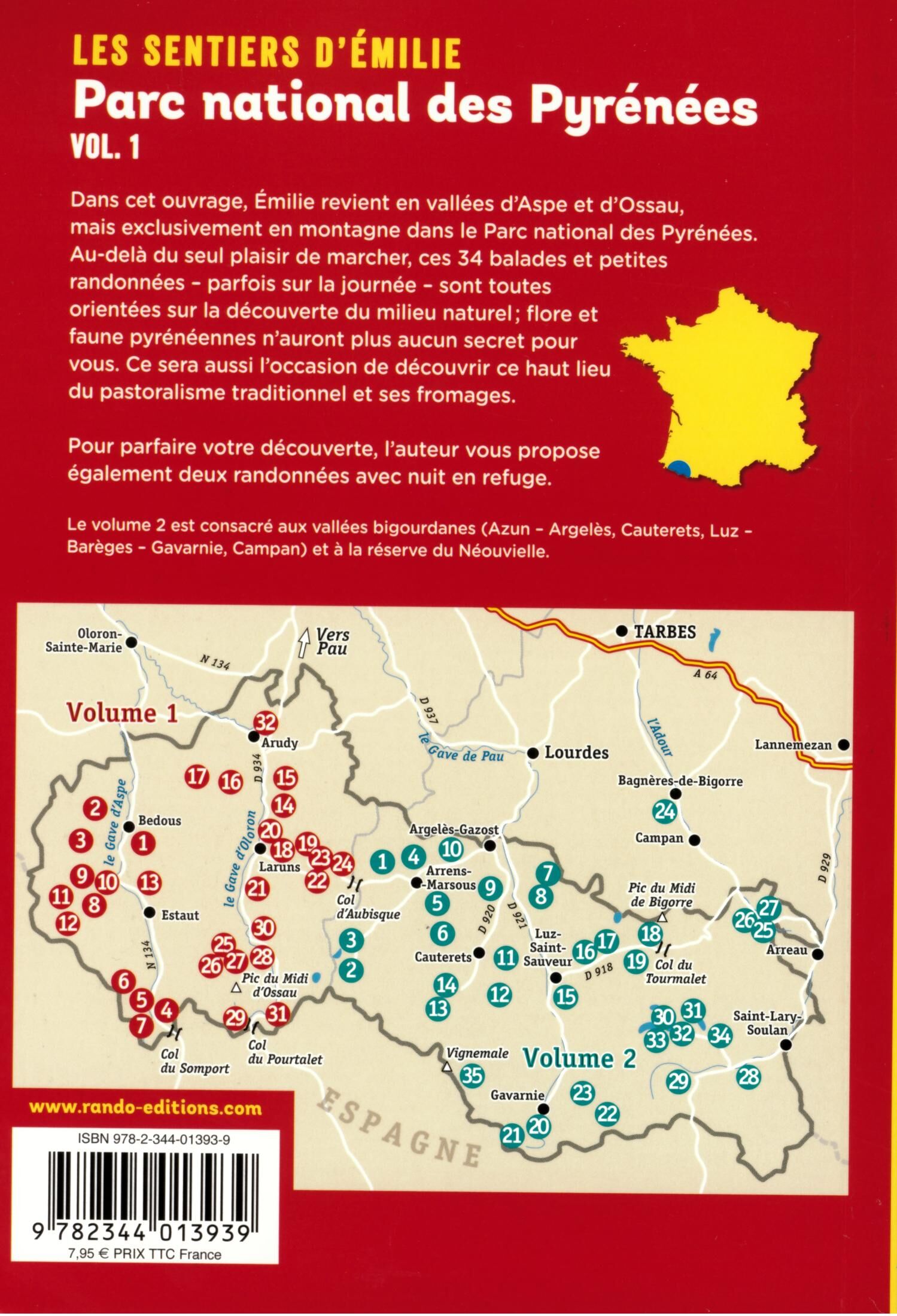RANDO EDITIONS - SENTIERS EMILIE PN DES PYRENEES VOL 1