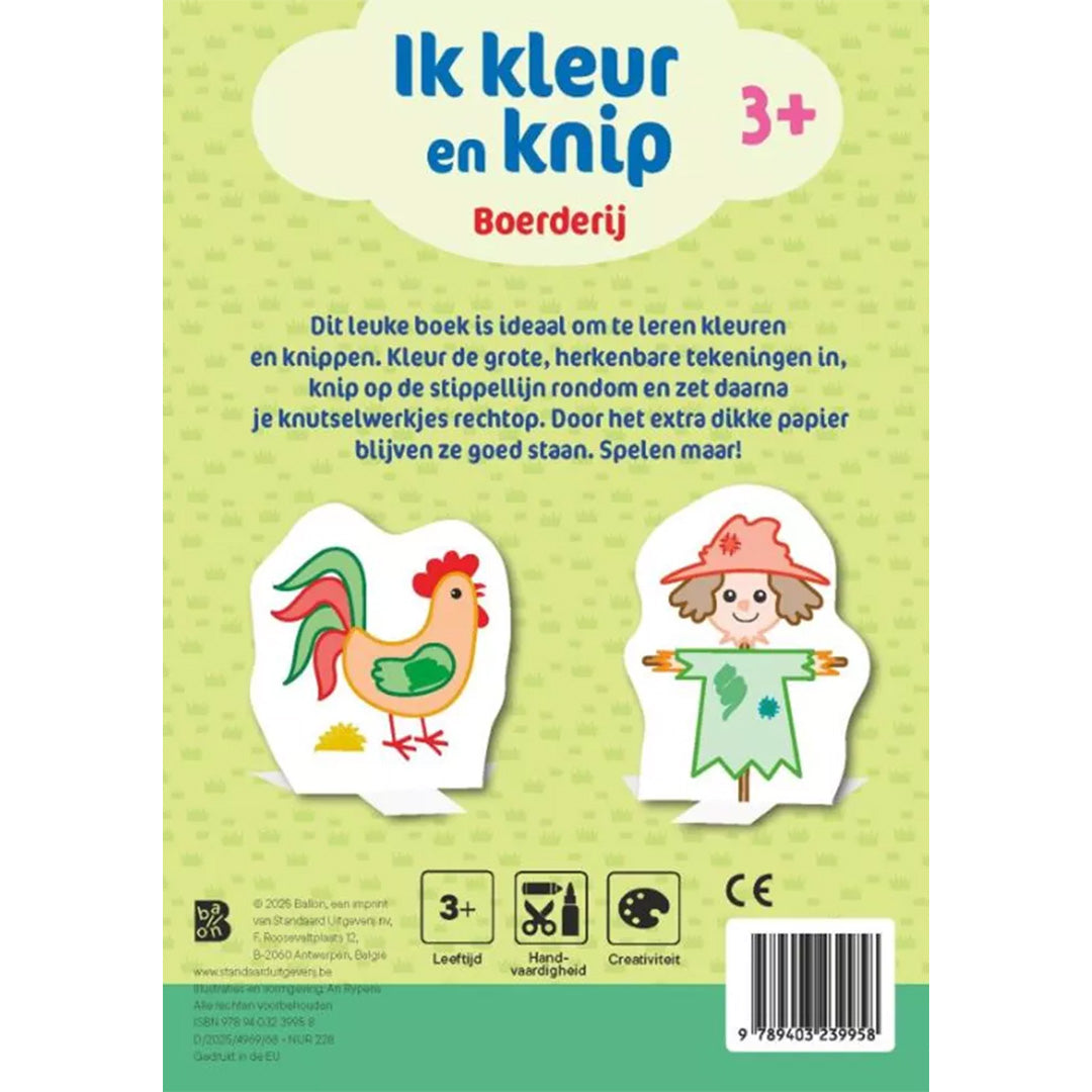 Uitgeverij ballon ik kleur en knip - boerderij