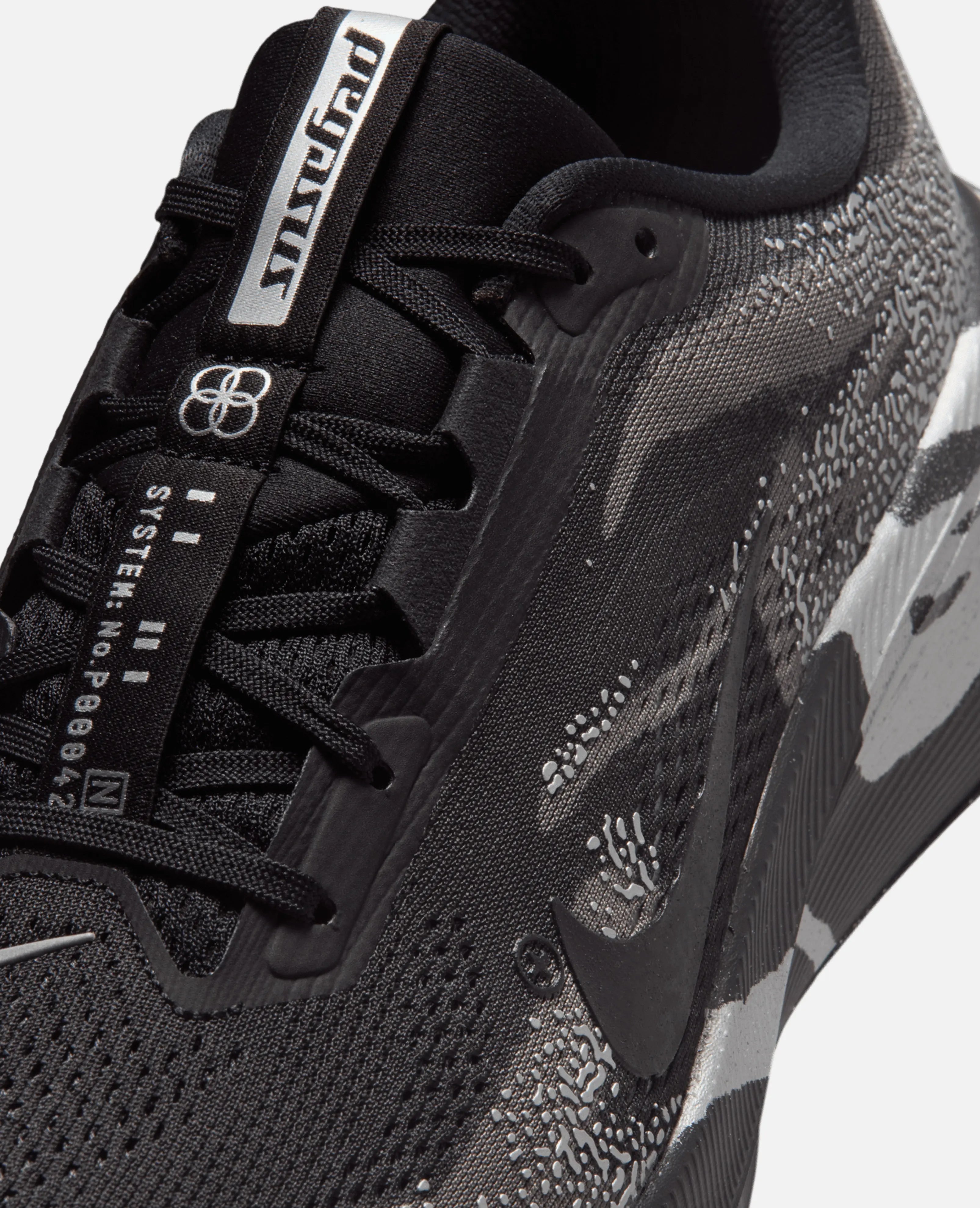 Nike Air Zoom Pegasus 42 Disrupt (Black/Black-Med Ash-Metallic Silver)