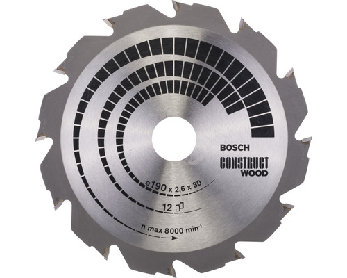 Cirkelzaagblad Construct Wood Ø 190x30 mm Z 12