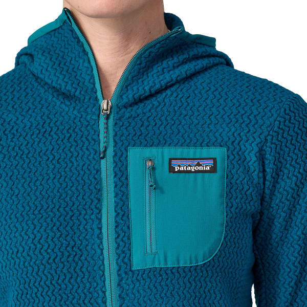 Veste polaire randonnée PATAGONIA W'S R1 AIR FULL-ZIP HOODY LAGOM BLUE