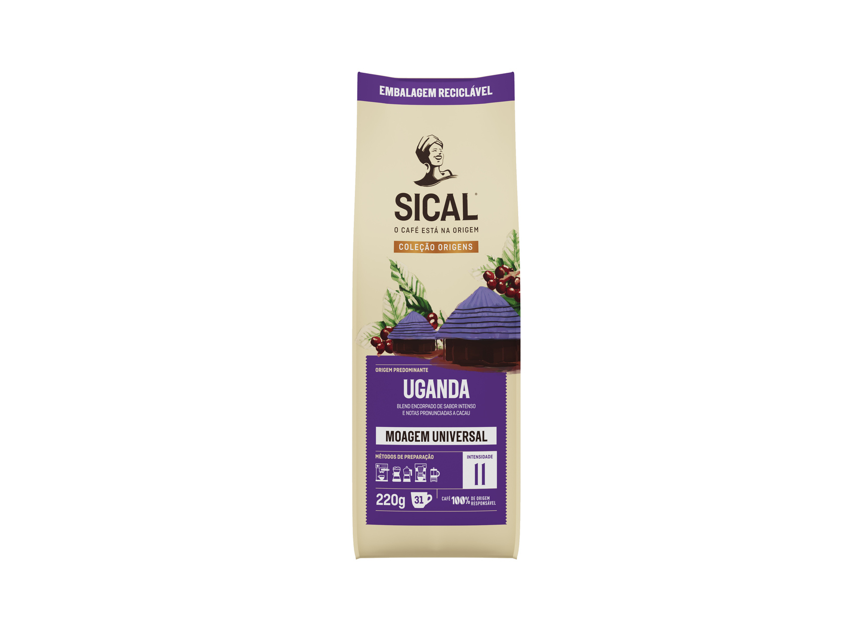 CAFÉ MOIDO NORMAL SICAL UGANDA 220G