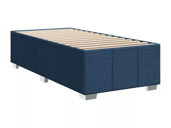 Sommier à lattes de lit avec matelas Bleu 90x190 cm Tissu