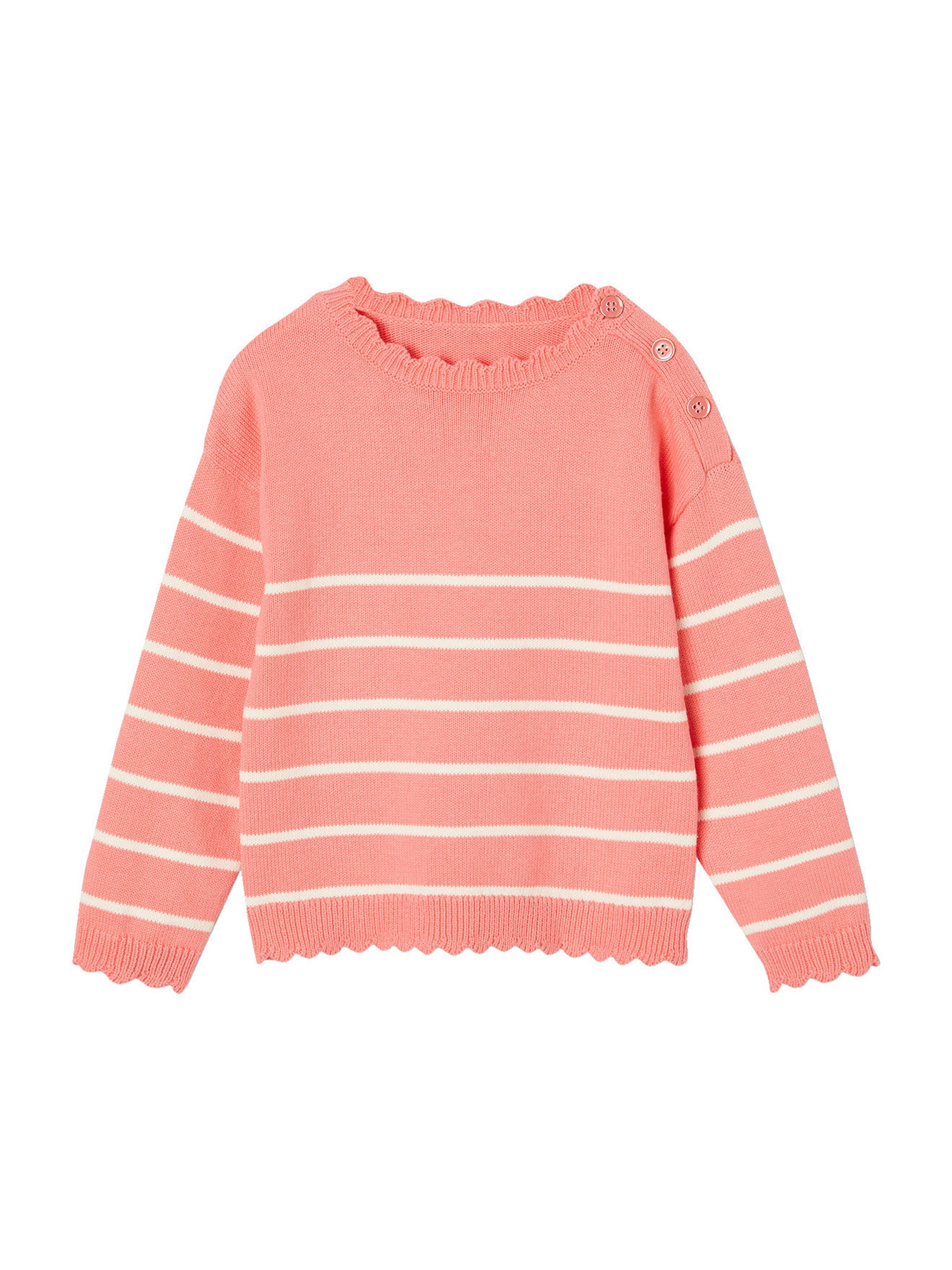 Vertbaudet Mädchen Ringelpullover rosa